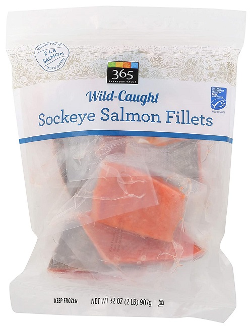 365 Everyday Value, Frozen Wild-Caught Seafood Value Pack, Sockeye Salmon Fillets