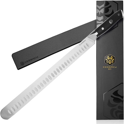Kessaku Carving Slicing Knife - Dynasty Series - German HC Steel, Granton Edge, G10 Full Tang Handle, 12-Inch