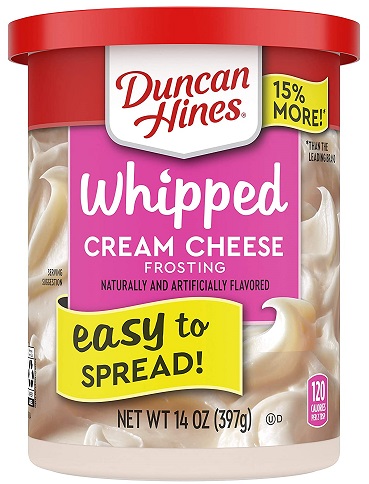 Duncan Hines Whipped Cream Cheese Frosting, 8 - 14 OZ Cans