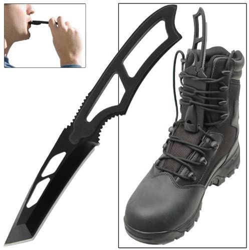 Tactical Warrior Tanto Full Tang Emergency Outdoor Survival Gear Boot Knife .
