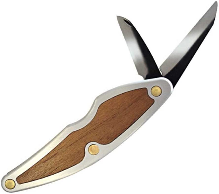 Flexcut Whittlin' Jack, with 1-1/2 inch Detail Knife and 2 inch Roughing Knife, 3 oz, Walnut Inlay Handle, (JKN88)