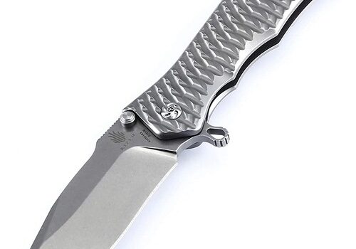 Kizer Cutlery Folding Pocket Knives Flipper Titanium Handles Tactical EDC Knife, Darrel Ralph Gunhammer Ki4501A1