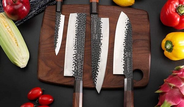 FAMCÜTE 8 Inch Professional Japanese Chef Knife, 3 Layer 9CR18MOV Clad Steel w/octagon Handle Gyuto Sushi Knife for Home Kitchen & Restaurant