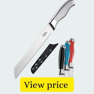 Orblue Serrated Bread Knife with Upgraded Stainless Steel Razor Sharp Wavy Edge Width