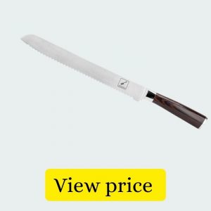 read Knife, imarku German High Carbon Stainless Steel Professional Grade Bread Slicing Knife, 10-Inch Serrated Edge Cake Knife
